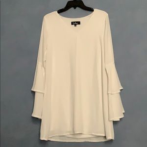 Lulus White Guest of Honor Flounce Dress